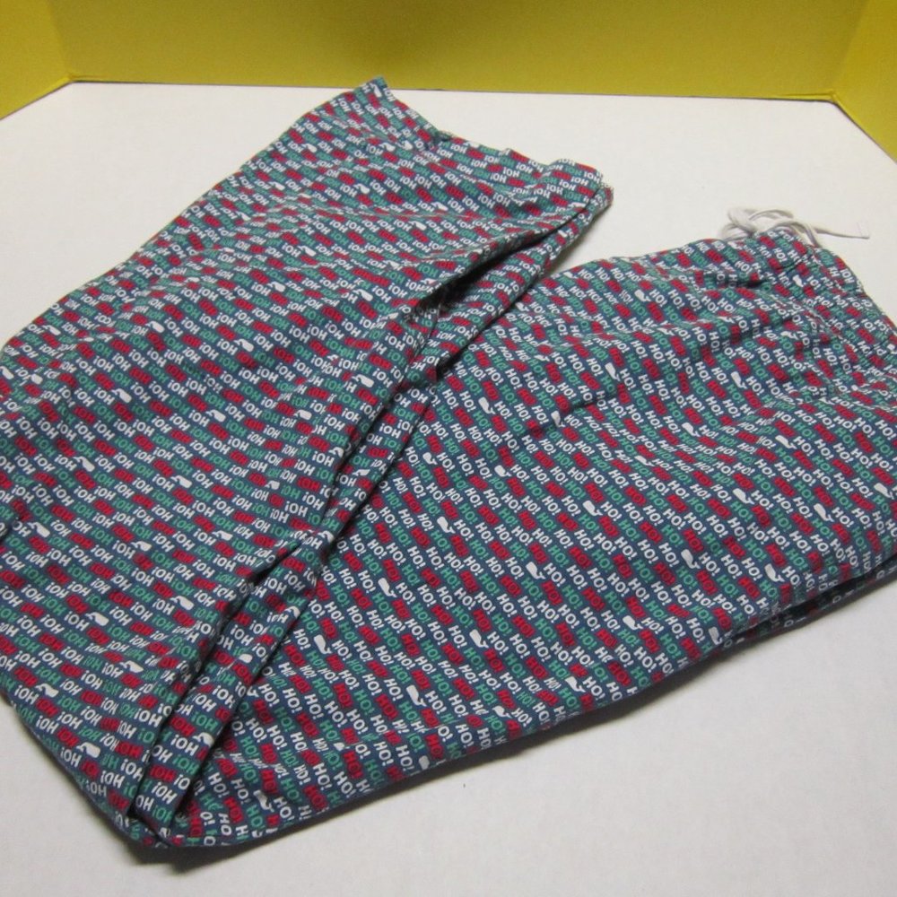 EUC Vineyard Vines Men 100% Cotton Lounge Pants Ho! Ho! Ho! Pajamas Size Large